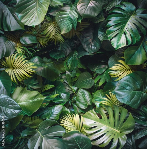 Wallpaper Mural Close-Up of Lush Green Leaves Torontodigital.ca