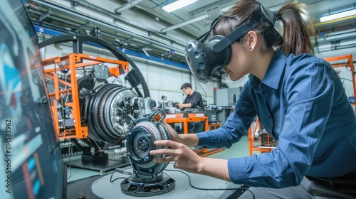 Wallpaper Mural Engineers immerse themselves in project simulations using VR, driving innovation in industrial processes.  Torontodigital.ca