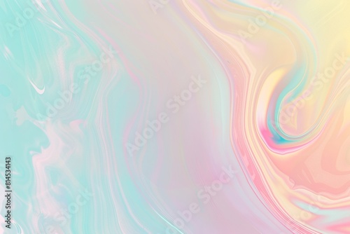 Trendy background of holographic waves in neon rainbow colours