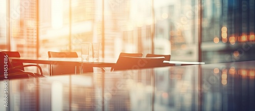 A blurred office background with copy space image