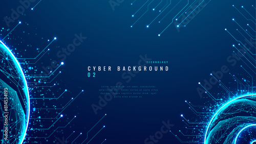 Abstract digital AI chat light blue background. Chatbot concept. GPT or Artificial Intelligence concept. Technology futuristic electric blue bg with neon abstract elements. Vector illustration.  (ID: 814534193)