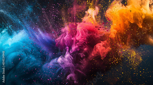 An abstract colour splash background template