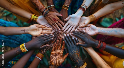 Group of People With Hands Together
