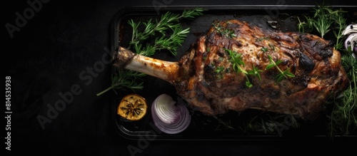 Top view of an oven baked l...