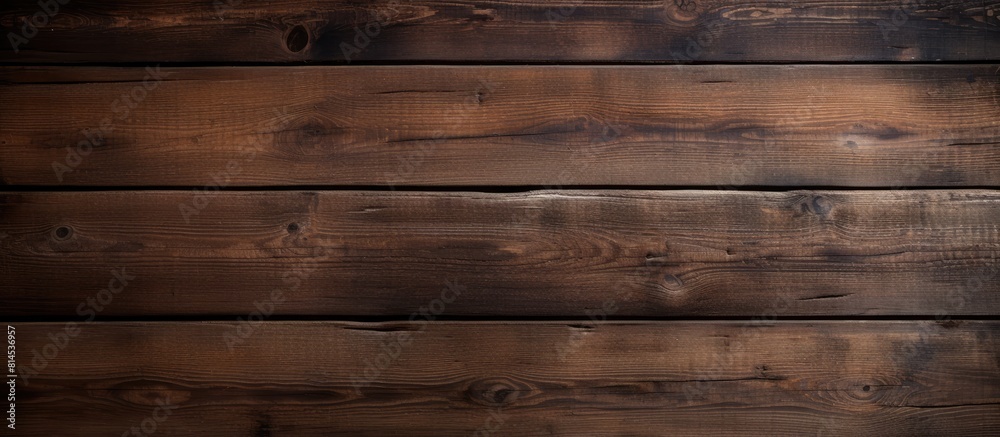 Obraz premium A copy space image of a rustic and earthy dark brown wooden background