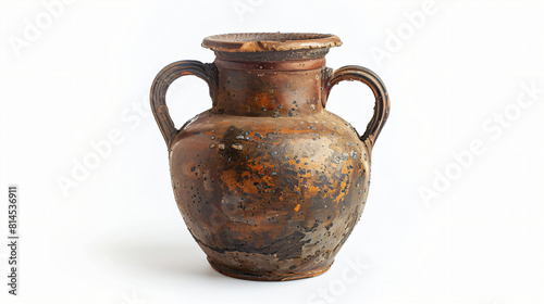 Antique jug on white background