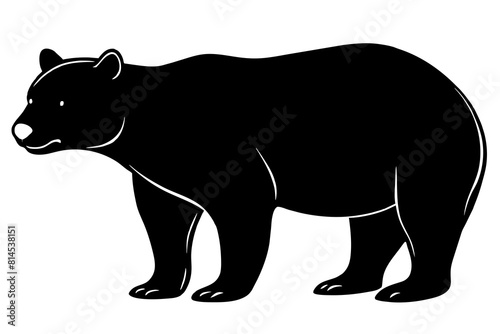  black bear line art vector illustration © Shiju Graphics