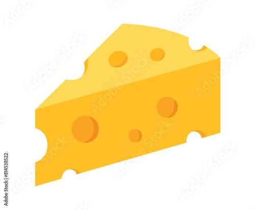 cheese parts and slices isolated