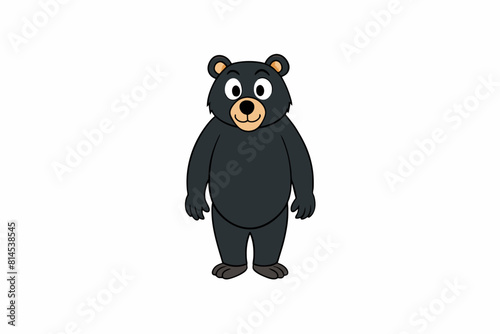 black bear cartoon vector illustration
