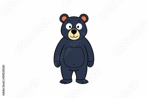 black bear cartoon vector illustration