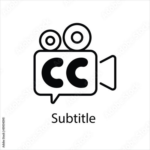 Subtitle Vector icon 