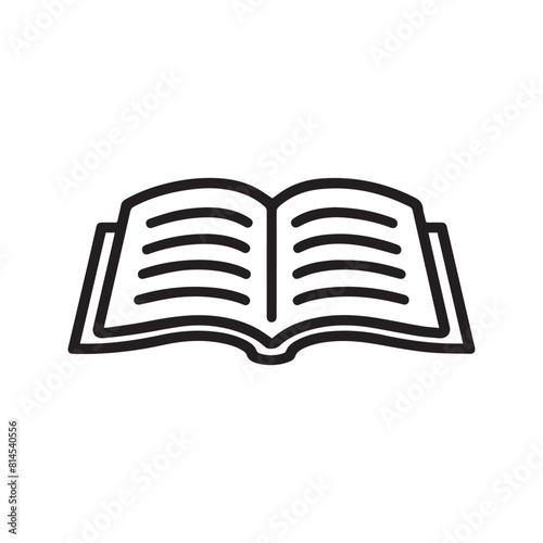 Book icon vector. A thin line sign. symbol illustration background design.