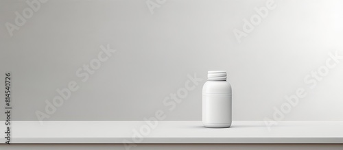 Indoor copy space image of a white table with deodorant providing room for text