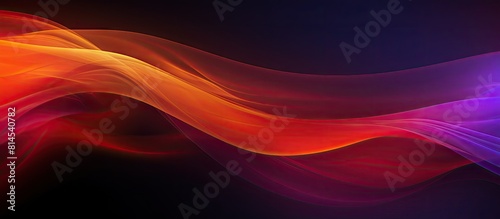 A dark grainy texture adds depth to the abstract color gradient in the glowing purple red yellow orange and black design creating a perfect copy space image for a banner poster or cover