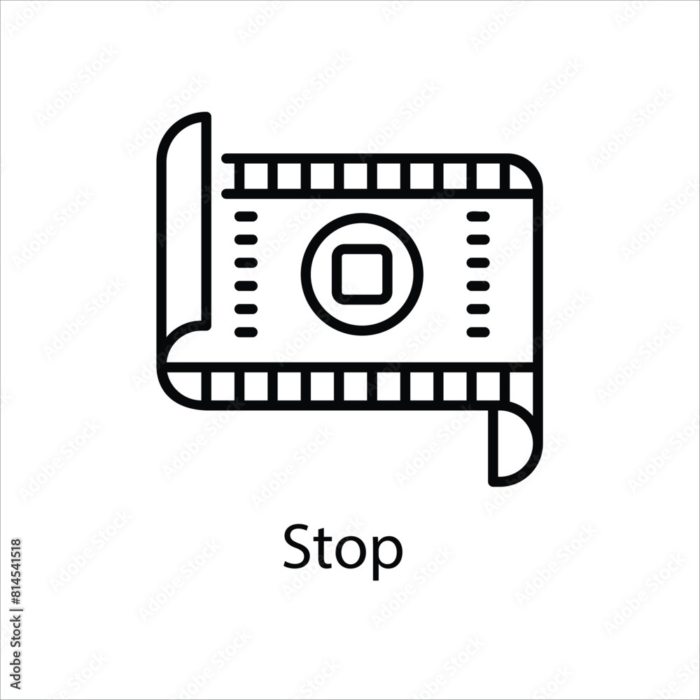 Obraz premium Stop Vector icon