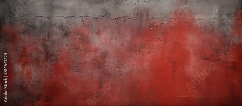 The concrete background has a rough texture with a vibrant crimson color The wide and coarse strokes add a sense of bulk to the image leaving enough space for text or other elements
