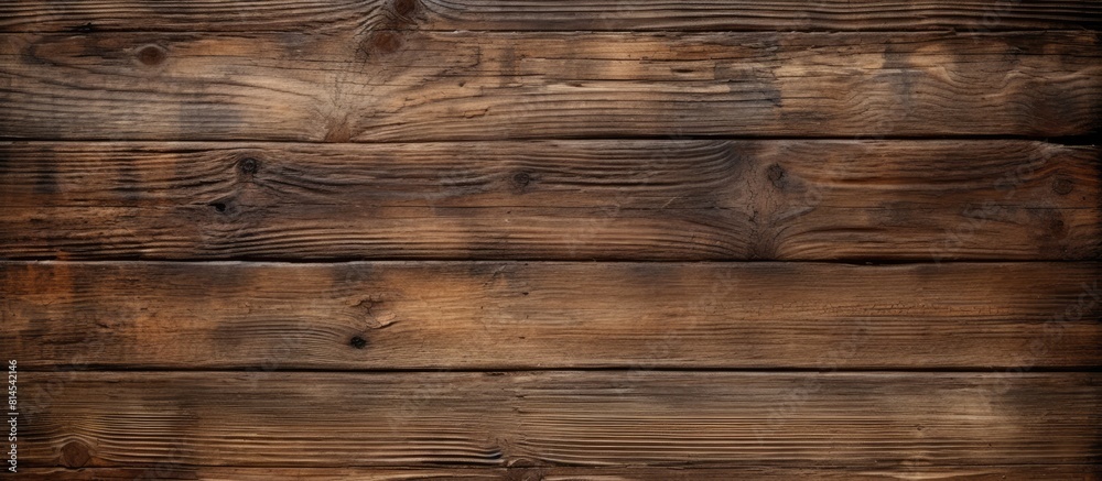 An aged wooden plank board serves as a textured surface for a backdrop. with copy space image. Place for adding text or design An aged wooden plank board serves as a textured surface for a backdrop. with copy space image. Place for adding text or design