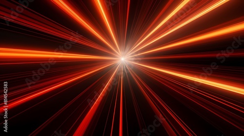Digital technology red and orange linear lines poster background