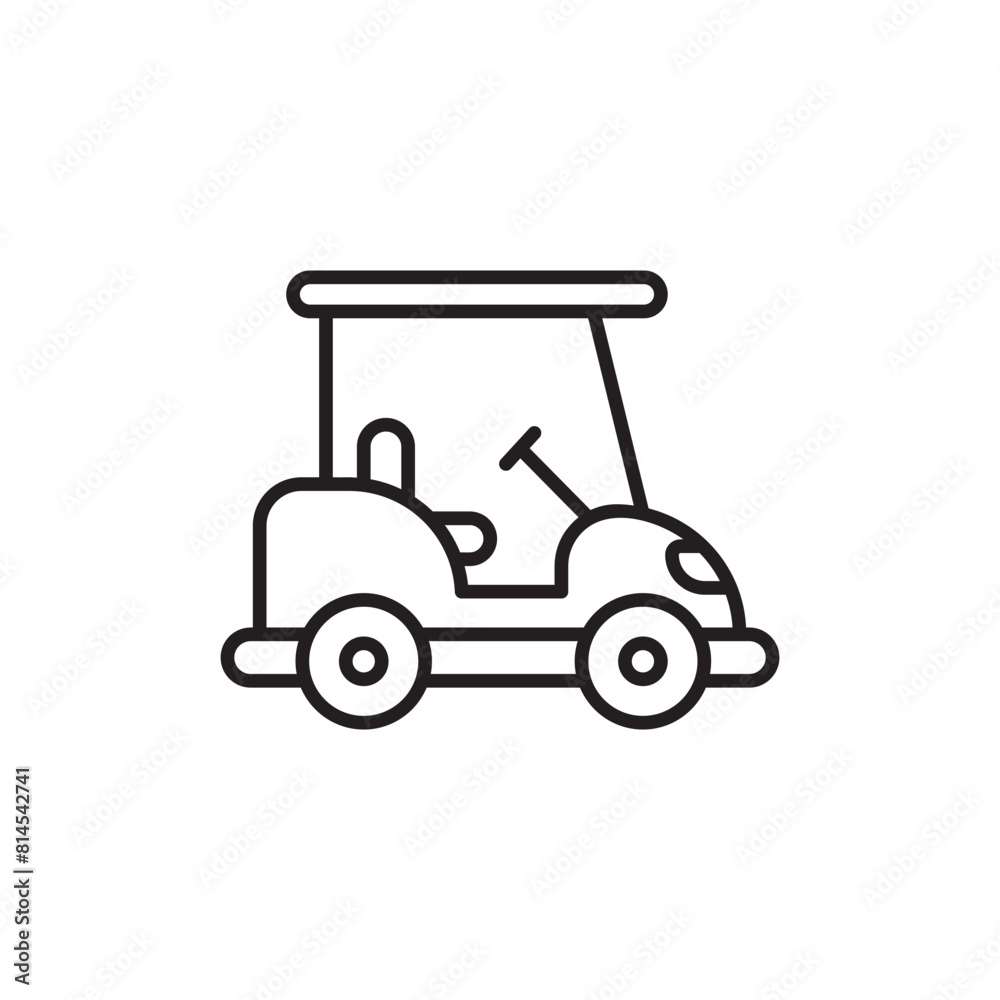 Golf Cart icon design with white background stock illustration Golf Cart icon design with white background stock illustration