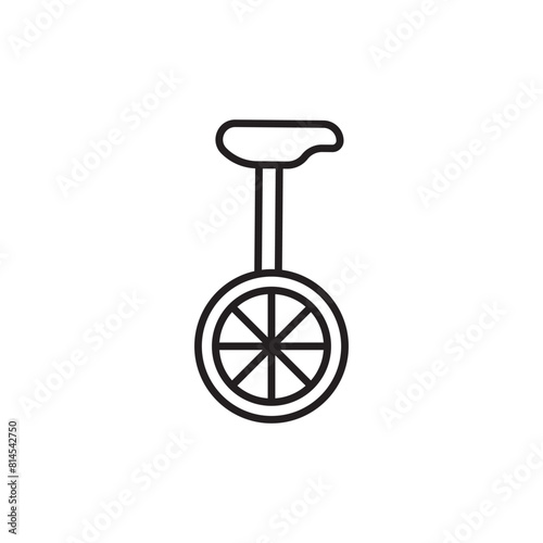 Monocycle icon design with white background stock illustration
