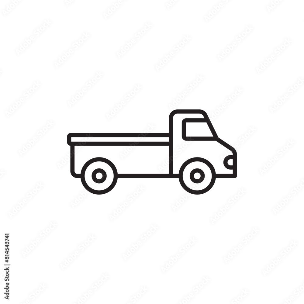 Pickup Car icon design with white background stock illustration Pickup Car icon design with white background stock illustration