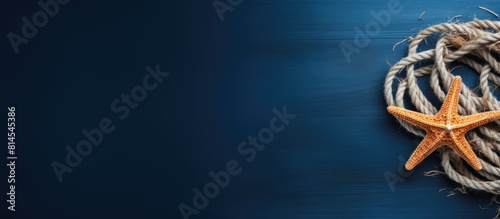 A dark blue background with...