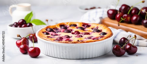 A homemade cherry clafoutis...