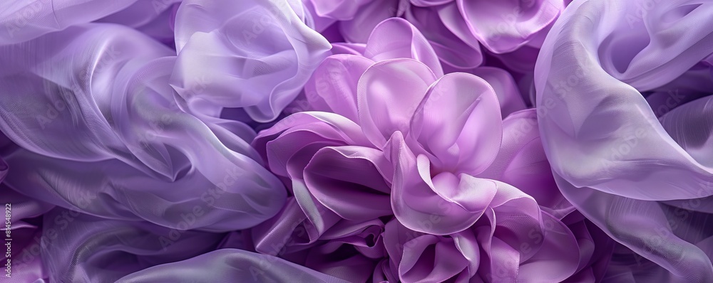 Fototapeta premium Floating lilac fabric