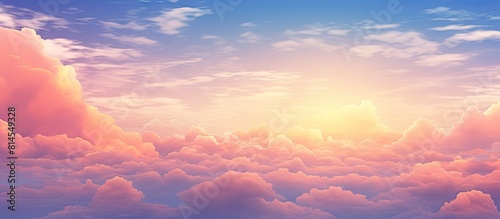 A vibrant sky with ample space for adding text or images