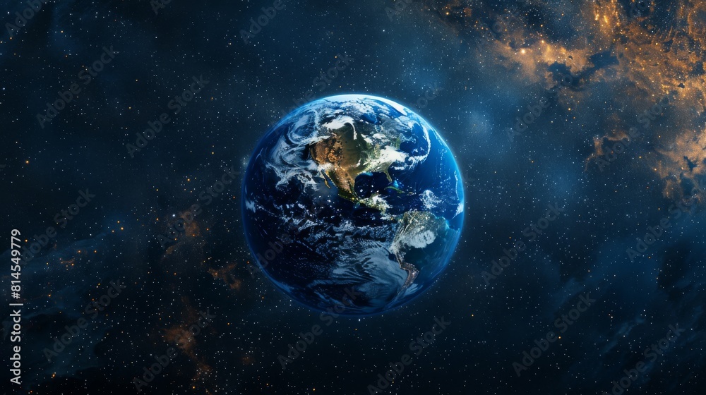 Obraz premium globe of planet Earth on a background. Geography of the world from space,