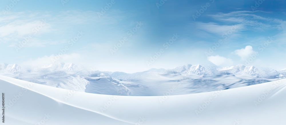 The fresh white snow has a smooth and pristine texture perfect for capturing in a copy space image