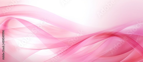Healthcare and medicine concept depicted by a copy space image of a pink breast cancer awareness ribbon