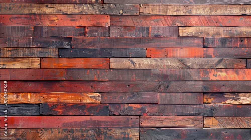 Detailed view of a wooden plank wall, ideal for background or texture use Detailed view of a wooden plank wall, ideal for background or texture use