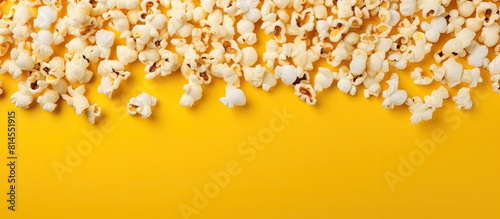 A top view of popcorn on a ...