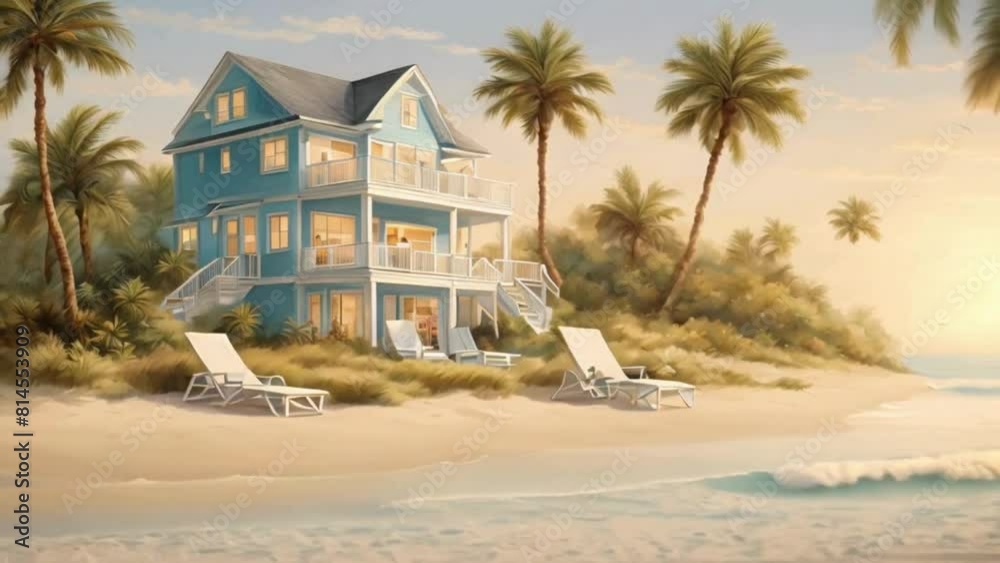 Sandy shores are adorned with beachgoers, as the sparkling ocean waters and gently swaying palm trees frame the picturesque view Sandy shores are adorned with beachgoers, as the sparkling ocean waters and gently swaying palm trees frame the picturesque view