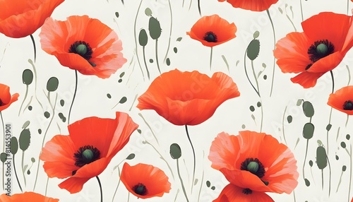Craft a background with vibrant poppies dancing in upscaled_4 1