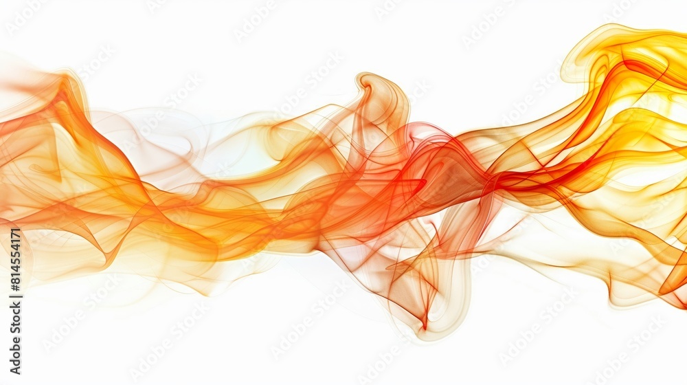 Abstract design featuring a fire motif with sparse clean lines on a plain white background Abstract design featuring a fire motif with sparse clean lines on a plain white background