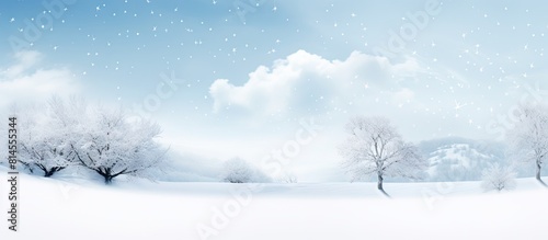 Snow on a white background with copy space image © vxnaghiyev
