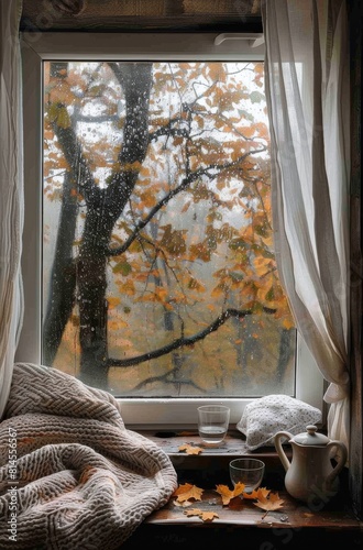 Blanket Covering a Window photo