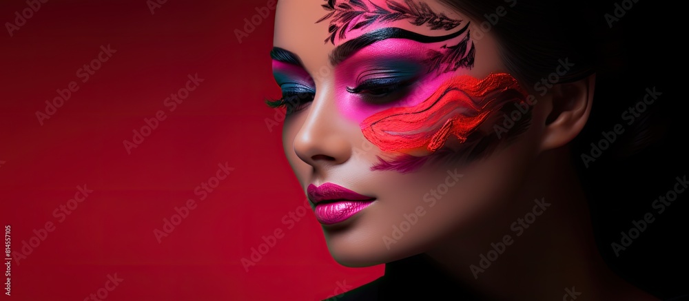Header image of a makeup artist with copy space Header image of a makeup artist with copy space
