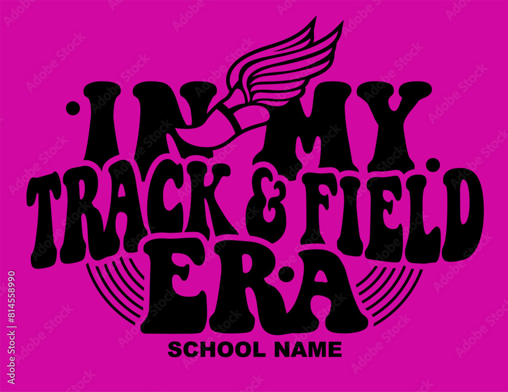 track and field team design with winged foot for school, college or league sports track and field team design with winged foot for school, college or league sports