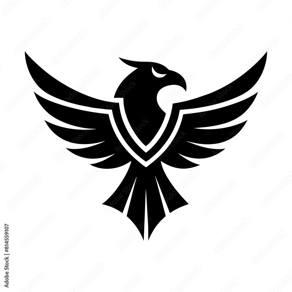 Obraz premium nighthawk silhouette vector illustration