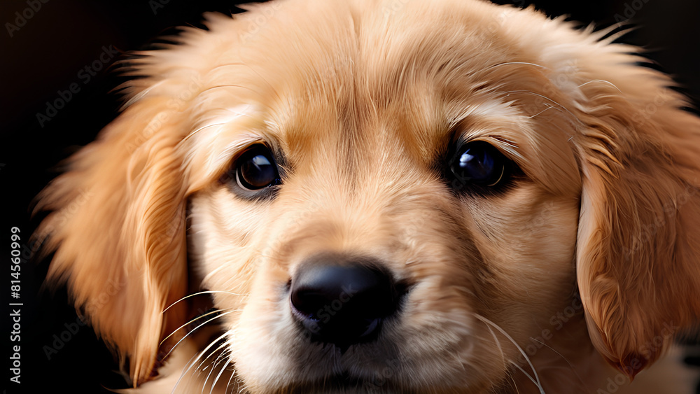  Heartwarming Innocence, Close-Up of a Light Golden Retriever Puppy