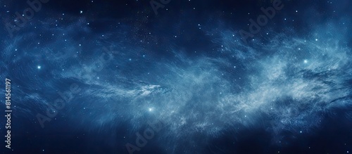 A dark interstellar space serves as the perfect backdrop for a captivating starry night sky. with copy space image. Place for adding text or design