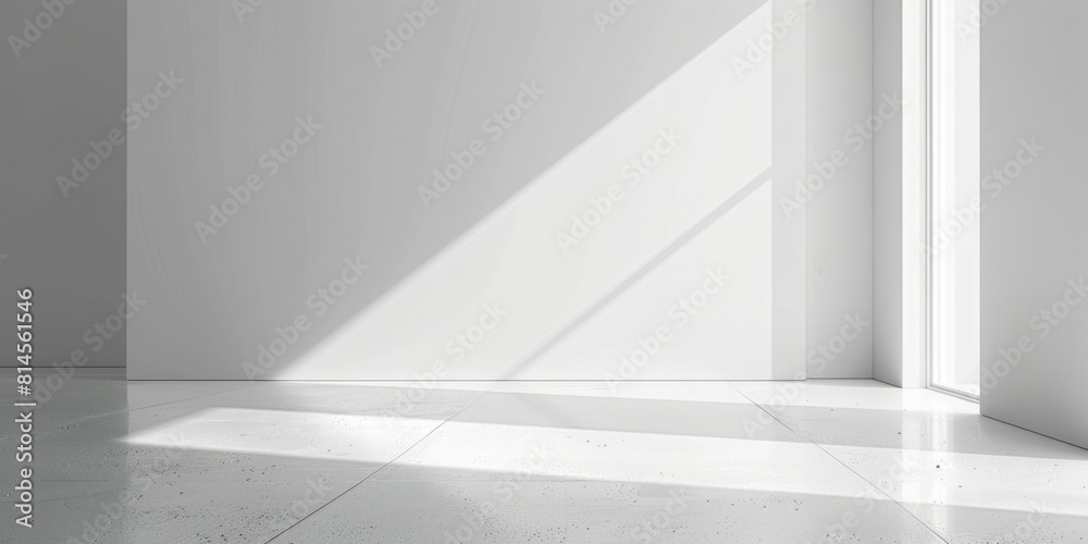 White empty room with white walls and floor White empty room with white walls and floor