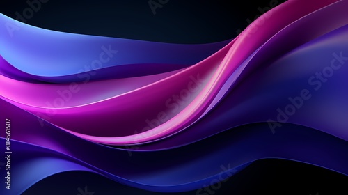 Digital technology blue and purple abstract wave poster PPT background