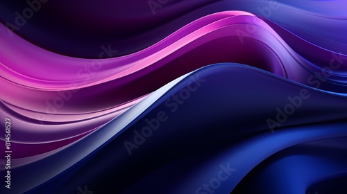 Digital technology blue and purple abstract wave poster PPT background