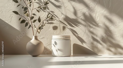 White Vase Next to White Wall