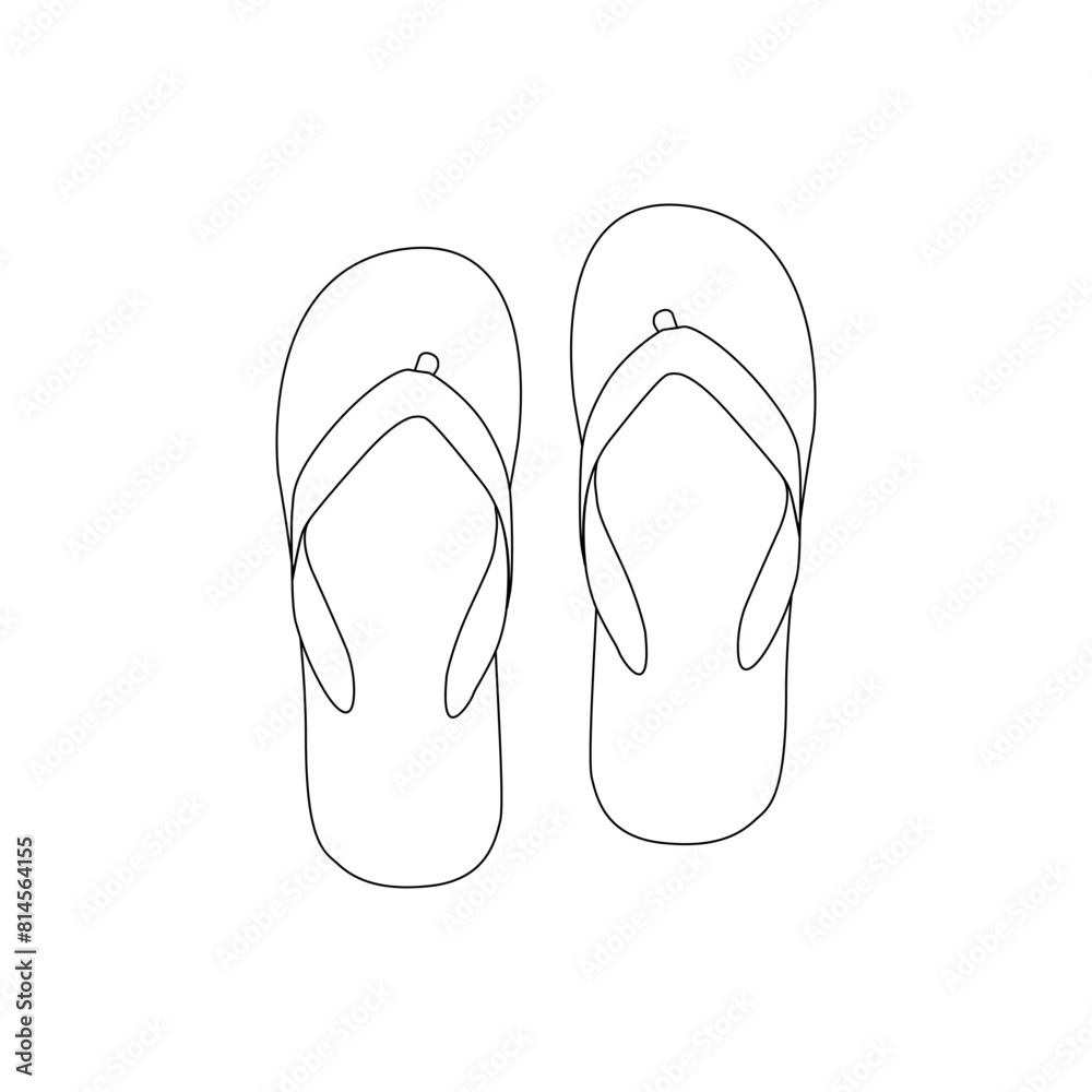 flip flops vector. flip flops isolated in white background. vector sandals flip flops vector. flip flops isolated in white background. vector sandals
