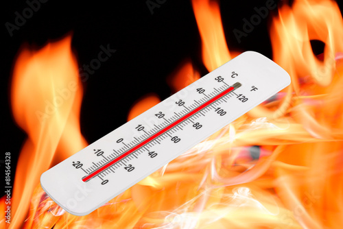 Extreme temperatures, conceptual illustration photo